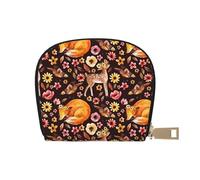 TZTTZT Woodland Creatures - Tarjetero floral para mujer, cartera de cuero para tarjetas de crédito, cartera para tarjetas de crédito