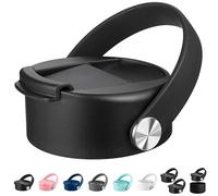 Tzuoieo Tapa abatible para Hydro Flask de boca ancha de 32 40 onzas con mango flexible, tapa de café de repuesto compatible con Hydroflask, Nalgene y más marcas de botellas de agua de boca ancha de 32