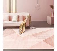 Tzvpsu Adornos para Salon Modernos Alfombra Salon Moderna Alfombra de Dormitorio de niñas Alfombra de Chimenea de Sala de Estar de Rayas Rosadas Alfombra para niños 180x280cm