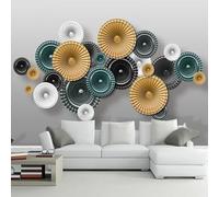 Tzxztt Abstract Cubic Geometric Creative Art Moderno Papel Pintado 3D Seda Texturizada Primera Calidad Neutros Material Ideal Para SalóN Dormitorio-350cm×256cm
