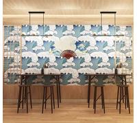 Tzxztt Abstracto Azul Olas Abanico Cuadrícula Papel Pintado 3D Seda Texturizada Primera Calidad Neutros Material Ideal Para SalóN Dormitorio-200cm×140cm