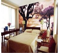 Tzxztt Abstracto Romántico Bello Sueños Morado Bosque Papel Pintado 3D Seda Texturizada Primera Calidad Neutros Material Ideal Para SalóN Dormitorio-200cm×140cm