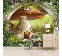 Tzxztt Arquitectura Arcos Setas Cabañas Flores Moderno Papel Pintado 3D Seda Texturizada Primera Calidad Neutros Material Ideal Para SalóN Dormitorio-350cm×256cm