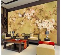 Tzxztt Arte Acogedor Bello Orquídeas Pájaros Elegante Papel Pintado 3D Seda Texturizada Primera Calidad Neutros Material Ideal Para SalóN Dormitorio-150cm×105cm