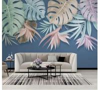 Tzxztt Arte Tridimensional De Hojas Coloridas Dibujadas A Mano Papel Pintado 3D Seda Texturizada Primera Calidad Neutros Material Ideal Para SalóN Dormitorio-300cm×210cm