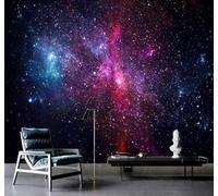 Tzxztt Belleza Cielo Nocturno Universo Cielo Estrellado Vía Láctea Papel Pintado 3D Seda Texturizada Primera Calidad Neutros Material Ideal Para SalóN Dormitorio-200cm×140cm