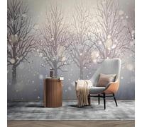 Tzxztt Bello Pintado A Mano Selva Copos De Nieve Arte Moderno Papel Pintado 3D Seda Texturizada Primera Calidad Neutros Material Ideal Para SalóN Dormitorio-150cm×105cm