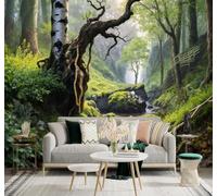 Tzxztt Bosque Musgo Rocas Árboles Centenarios Valle Verde Papel Pintado 3D Seda Texturizada Primera Calidad Neutros Material Ideal Para SalóN Dormitorio-150cm×105cm