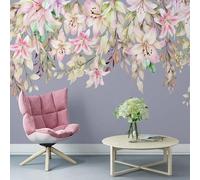 Tzxztt Cálidas Y Hermosas Hojas Flores Rosas Enredaderas Papel Pintado 3D Seda Texturizada Primera Calidad Neutros Material Ideal Para SalóN Dormitorio-350cm×256cm