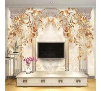 Tzxztt Columnas Romanas Vintage Arcos Plantas Mármol Falso Papel Pintado 3D Seda Texturizada Primera Calidad Neutros Material Ideal Para SalóN Dormitorio-150cm×105cm