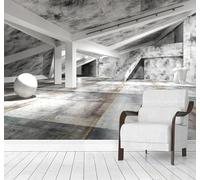 Tzxztt Creatividad Tridimensional Gris Arquitectura De Hormigón Extensión Del Espacio Papel Pintado 3D Seda Texturizada Primera Calidad Neutros Material Ideal Para SalóN Dormitorio-200cm×140cm