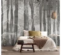 Tzxztt Dibujo A Mano Abstracto Arte Bosque Alces Papel Pintado 3D Seda Texturizada Primera Calidad Neutros Material Ideal Para SalóN Dormitorio-400cm×280cm