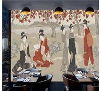 Tzxztt Dibujo A Mano Arbolito Retro Mujer Jardín Río Papel Pintado 3D Seda Texturizada Primera Calidad Neutros Material Ideal Para SalóN Dormitorio-250cm×170cm