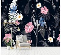 Tzxztt Dibujo A Mano Bello Onírico Arte Flores Y Pájaros Papel Pintado 3D Seda Texturizada Primera Calidad Neutros Material Ideal Para SalóN Dormitorio-300cm×210cm
