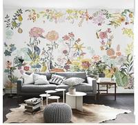 Tzxztt Dibujo A Mano Bello Rural Flores Arte Papel Pintado 3D Seda Texturizada Primera Calidad Neutros Material Ideal Para SalóN Dormitorio-350cm×256cm