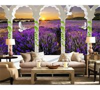 Tzxztt Elegante Amanecer Columnas Romanas Lavanda Púrpura Papel Pintado 3D Seda Texturizada Primera Calidad Neutros Material Ideal Para SalóN Dormitorio-430cm×300cm