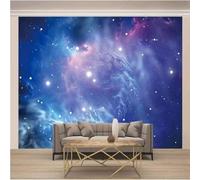 Tzxztt Elegante Colorido Cielo Estrellado Estrellas Universo Papel Pintado 3D Seda Texturizada Primera Calidad Neutros Material Ideal Para SalóN Dormitorio-350cm×256cm