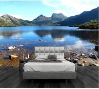 Tzxztt Estándar Minimalista Picos Lagos Reflejos Moderno Papel Pintado 3D Seda Texturizada Primera Calidad Neutros Material Ideal Para SalóN Dormitorio-200cm×140cm