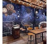 Tzxztt Estereoscópica Noche Estrellada Planeta Universo Creativo Moderno Papel Pintado 3D Seda Texturizada Primera Calidad Neutros Material Ideal Para SalóN Dormitorio-300cm×210cm