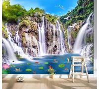 Tzxztt Estético Paisajes Lagos Cascadas Paisajes Papel Pintado 3D Seda Texturizada Primera Calidad Neutros Material Ideal Para SalóN Dormitorio-250cm×170cm