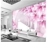 Tzxztt Flores Rosas Túnel Tridimensional Extensión Espacial Papel Pintado 3D Seda Texturizada Primera Calidad Neutros Material Ideal Para SalóN Dormitorio-200cm×140cm