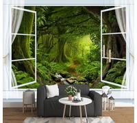 Tzxztt Marcos De Ventana Naturaleza Paisajes Espacios Bosques Papel Pintado 3D Seda Texturizada Primera Calidad Neutros Material Ideal Para SalóN Dormitorio-300cm×210cm