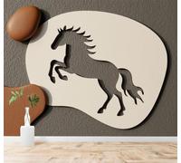 Tzxztt Minimalista Caballo Al Galope Silueta Arte Personalidad Papel Pintado 3D Seda Texturizada Primera Calidad Neutros Material Ideal Para SalóN Dormitorio-400cm×280cm