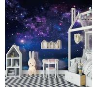 Tzxztt Minimalista Creativo Azul Cielo Estrellado Cosmos Papel Pintado 3D Seda Texturizada Primera Calidad Neutros Material Ideal Para SalóN Dormitorio-250cm×170cm