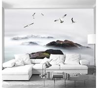 Tzxztt Minimalista Dibujo A Mano Costa Aves Paisaje Papel Pintado 3D Seda Texturizada Primera Calidad Neutros Material Ideal Para SalóN Dormitorio-300cm×210cm