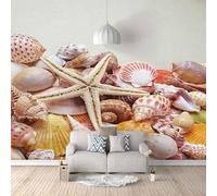 Tzxztt Minimalista Tridimensional Creativo Estrella De Mar Concha Marina Papel Pintado 3D Seda Texturizada Primera Calidad Neutros Material Ideal Para SalóN Dormitorio-430cm×300cm