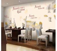 Tzxztt Minimalista Vintage Personas Creativo Horneando Pan Papel Pintado 3D Seda Texturizada Primera Calidad Neutros Material Ideal Para SalóN Dormitorio-150cm×105cm