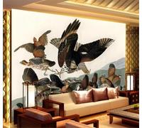 Tzxztt Personalidad Arte Animales Salvajes Aves Al Aire Libre Papel Pintado 3D Seda Texturizada Primera Calidad Neutros Material Ideal Para SalóN Dormitorio-200cm×140cm