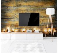 Tzxztt Personalidad Arte Bombilla Bloque De Madera Textura Papel Pintado 3D Seda Texturizada Primera Calidad Neutros Material Ideal Para SalóN Dormitorio-430cm×300cm