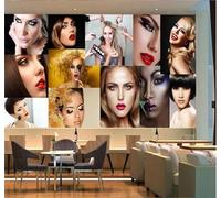 Tzxztt Personalidad Sensualidad Bellezas Ropa De Trabajo Peluquería Maquillaje Papel Pintado 3D Seda Texturizada Primera Calidad Neutros Material Ideal Para SalóN Dormitorio-430cm×300cm