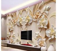 Tzxztt Phalaenopsis Relieve Bello Minimalista Arte Decoración Papel Pintado 3D Seda Texturizada Primera Calidad Neutros Material Ideal Para SalóN Dormitorio-350cm×256cm