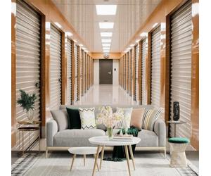 Tzxztt Puerta Metálica Luminoso Pasillo Arquitectura Amplitud Espacial Papel Pintado 3D Seda Texturizada Primera Calidad Neutros Material Ideal Para SalóN Dormitorio-250cm×170cm