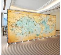 Tzxztt Retro Arte Mundo Mar Mapa Papel Pintado 3D Seda Texturizada Primera Calidad Neutros Material Ideal Para SalóN Dormitorio-200cm×140cm