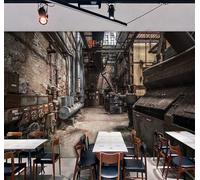 Tzxztt Retro Tridimensional Arquitectura Maquinaria Estilo Industrial Papel Pintado 3D Seda Texturizada Primera Calidad Neutros Material Ideal Para SalóN Dormitorio-200cm×140cm