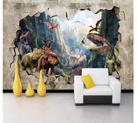 Tzxztt Retro Tridimensional Pared De Piedra Dinosaurio Picos Montañosos Papel Pintado 3D Seda Texturizada Primera Calidad Neutros Material Ideal Para SalóN Dormitorio-250cm×170cm
