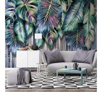 Tzxztt Retro Vetas De Madera Hermosas Plantas Coloridas Hojas Papel Pintado 3D Seda Texturizada Primera Calidad Neutros Material Ideal Para SalóN Dormitorio-150cm×105cm