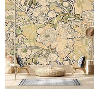 Tzxztt Simple Dibujado A Mano Línea De Arte De La Flor Moderno Papel Pintado 3D Seda Texturizada Primera Calidad Neutros Material Ideal Para SalóN Dormitorio-400cm×280cm