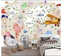 Tzxztt Término Relieve Dibujos Animados Aviones Veleros Papel Pintado 3D Seda Texturizada Primera Calidad Neutros Material Ideal Para SalóN Dormitorio-400cm×280cm
