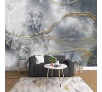 Tzxztt Tinta Abstracta Imitación Mármol Línea Dorada Papel Pintado 3D Seda Texturizada Primera Calidad Neutros Material Ideal Para SalóN Dormitorio-400cm×280cm