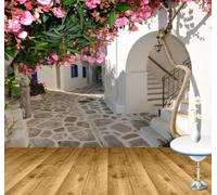 Tzxztt Tridimensional Blanco Arquitectura Árboles Flores Papel Pintado 3D Seda Texturizada Primera Calidad Neutros Material Ideal Para SalóN Dormitorio-300cm×210cm