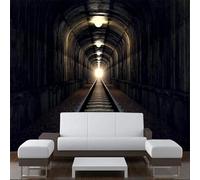 Tzxztt Vías Férreas Tridimensionales Túnel Extensión Espacial Papel Pintado 3D Seda Texturizada Primera Calidad Neutros Material Ideal Para SalóN Dormitorio-200cm×140cm