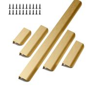 TZYYAO 5 Piezas De Manijas Ocultos Para Armarios,Tiradores Para Cajones De Cocina,Manijas Invisibles De Puerta De Armario,Pomos Y Manillas De Aluminio Para Muebles,Gold-80mm/3.1in