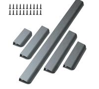 TZYYAO 5 Piezas De Manijas Ocultos Para Armarios,Tiradores Para Cajones De Cocina,Manijas Invisibles De Puerta De Armario,Pomos Y Manillas De Aluminio Para Muebles,Gray-80mm/3.1in
