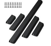 TZYYAO 5 Piezas De Manijas Ocultos Para Armarios,Tiradores Para Cajones De Cocina,Manijas Invisibles De Puerta De Armario,Pomos Y Manillas De Aluminio Para Muebles,Black-80mm/3.1in