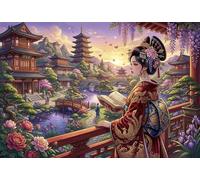 TZZKLAMNYO Chica con kimono en Kioto, Japón Cuadro En Lienzo Sin Marco Moderno HD Lienzo Decorativo Para Salón, Dormitorio, Oficina, Cocina Decoracion Pared, Regalo 20x30inch(50x75cm)