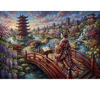 TZZKLAMNYO Chica con kimono en Kioto, Japón Cuadro En Lienzo Sin Marco Moderno HD Póster Arte De Pared Para Salón, Dormitorio, Cocina, Casa Decoracion Pared, Regalo 08x12inch(20x30cm)